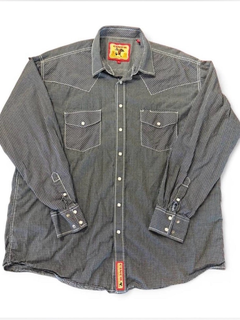 Cinch Men's XL Pearl Snap Western Roping Shirt
